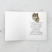A Wolf Personality Birthday Fun Animal カード (内部)