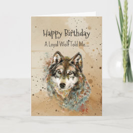 A Wolf Personality Birthday Fun Animal カード