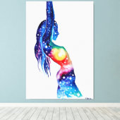 A woman and her inner universe  キャンバスプリント (インサイチュ (ウッドフロア))