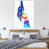 A woman and her inner universe  キャンバスプリント (インサイチュ (寝室))