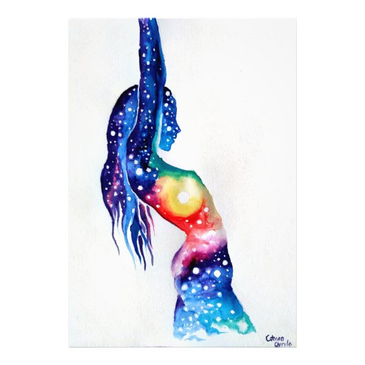 A woman and her inner universe   フォトプリント            (正面)