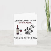 A Woman Cannot Survive On Wine Alone She Also Need カード (正面)