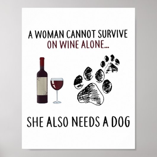 A Woman Cannot Survive On Wine Alone She Also Need ポスター (正面)