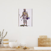 A Woman from Honduras, 1780 (coloured engraving) ポスター (キッチン)