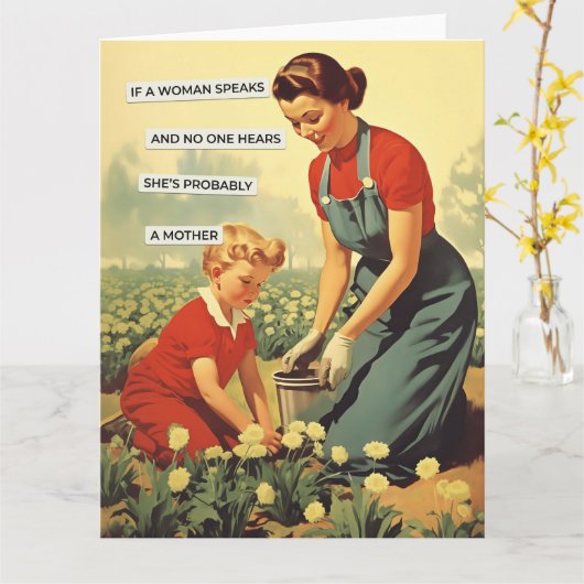 A WOMAN SPEAKS カード (黄色い花)