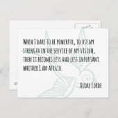 A Woman's Strength – アウドレロルド引用文ポストカード ポストカード (正面/裏面)