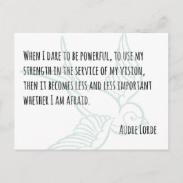 A Woman's Strength – アウドレロルド引用文ポストカード ポストカード