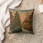 A Wonderful Christmas on the Streets of Texas クッション (ブランケット)