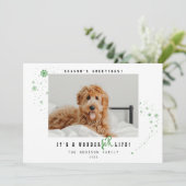 A WonderFURライフペット写真クリスマスホリデー シーズンカード (スタンド正面)