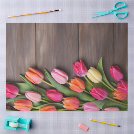 A Wood and Tulip Series Design #6 薄葉紙 (クラフト)