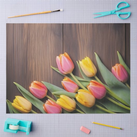 A Wood and Tulip Series Design #8 薄葉紙 (クラフト)