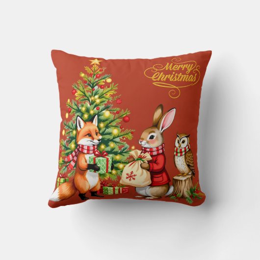 A Woodland Christmas Tale クッション (裏面)