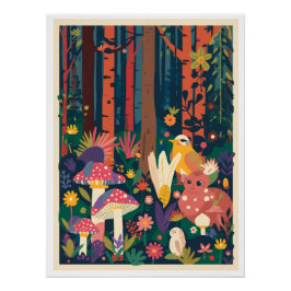 A woodland glossy poster ポスター