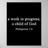 A Work In Progress Philipans 1_6 Christian Faith  ポスター (正面)