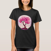 A Work of with a Geometric Cherry Blossom Tree Tシャツ (正面)