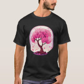 A Work of with a Geometric Cherry Blossom Tree Tシャツ (正面)