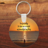 "A World as Beautiful as This" キーホルダー (正面)