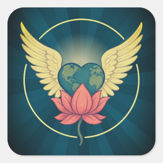 A World Held in Love Sticker スクエアシール (正面)