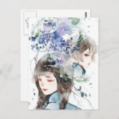 A World of ファンタジーと美しい、はがき ポストカード (正面/裏面)