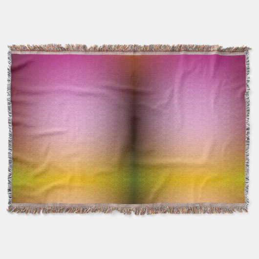 A woven blanket displays a gradient of pink スローブランケット (正面)