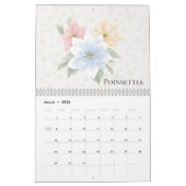 A Year in Bloom : Aesthetic Floral Gift カレンダー (3月 2026)