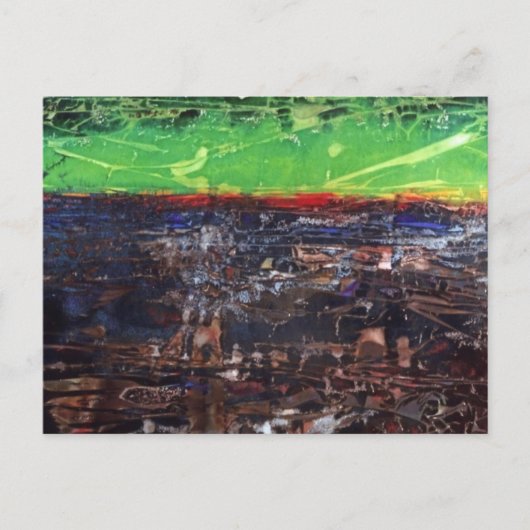 「A Year In Country」抽象デザインはがき ポストカード (正面)