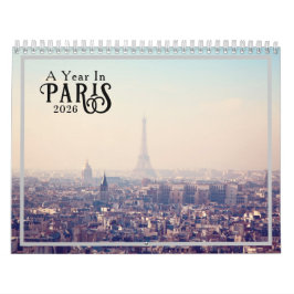 A Year in Paris 2026 Calendar カレンダー