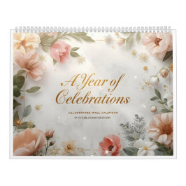 A Year of Celebrations – Illustrated Wall Calendar カレンダー
