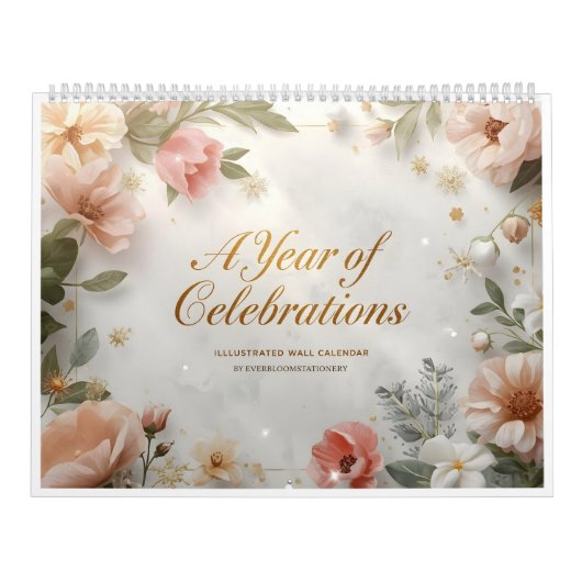 A Year of Celebrations – Illustrated Wall Calendar カレンダー (カバー)