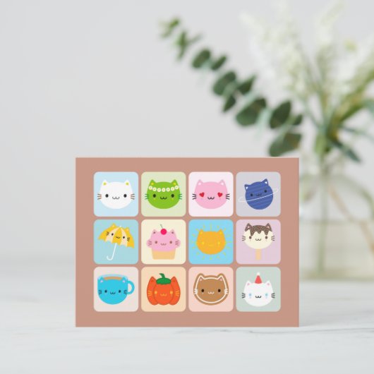 A Year of Cute Cats ポストカード (スタンド正面)