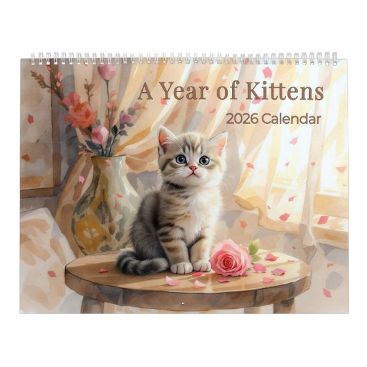 A Year of Kittens 2026 Wall Calendar カレンダー (カバー)