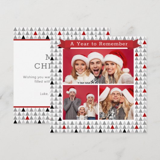 A Year To Remember Merry Christmas モダン 3 Photo (正面/裏面)