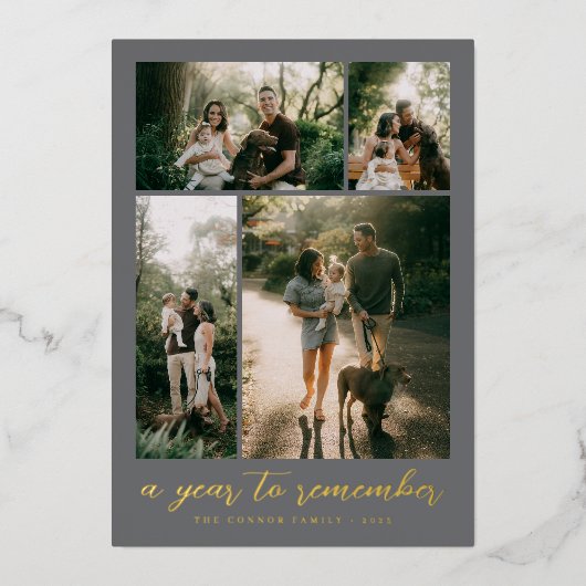 A Year to Remember Photo Collage 箔シーズンカード (正面)