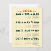 A Year with Toucans: Calendar 2026 シーズンポストカード (正面/裏面)
