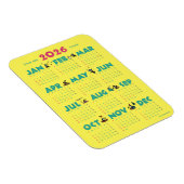 A Year with Toucans: Calendar 2026-Yマグネットカード マグネット (右側)