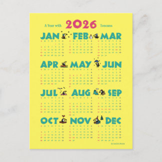 A Year with Toucans: Calendar 2026-Y シーズンポストカード
