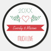 A Years Review家族のクリスマス休暇 ラウンドシール (正面)