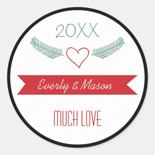 A Years Review家族のクリスマス休暇 ラウンドシール (正面)