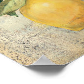 A Yellow Lemon Fruit ポスター (角)