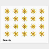 A Yellow Wildflower Sticker ラウンドシール (シート)
