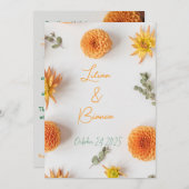 A "Yes" in Summer Hues - invitation wedding 招待状 (正面/裏面)