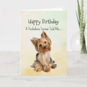 A Yorkie Personality Birthday Fun Animal カード (正面)
