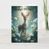 A Young Fawn Birthday Card カード (正面)