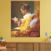 A Young Girl'読s, The Reader by J. Fragonard キャンバスプリント (インサイチュ (リビング))