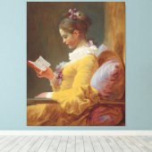 A Young Girl'読s, The Reader by J. Fragonard キャンバスプリント (インサイチュ (ウッドフロア))