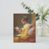 A Young Girl'読s, The Reader by J. Fragonard ポストカード (スタンド正面)