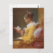 A Young Girl'読s, The Reader by J. Fragonard ポストカード (正面/裏面)