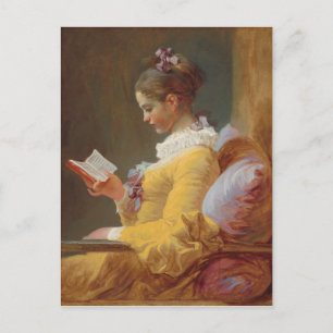 A Young Girl'読s, The Reader by J. Fragonard ポストカード