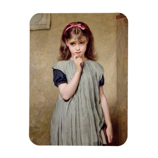 A Young Girl in the Classroom, 1876 (キャンバスに油) マグネット (縦)