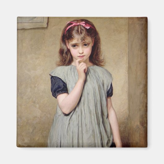 A Young Girl in the Classroom, 1876 (キャンバスに油) マグネット (正面)